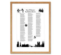 Wee Blue Coo QUOTE POEM LYRICS TAM O'SHANTER BURNS TYPOGRAPH FRAMED PRINT F97X6521