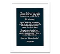 Wee Blue Coo Quote Robin Williams Don't Worry Life Spectacular Framed Wall Art Print