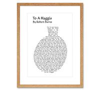 Wee Blue Coo QUOTE SCOTTISH POEM LYRICS BURNS TO A HAGGIS TYPOGRAPH FRAMED PRINT F97X6661
