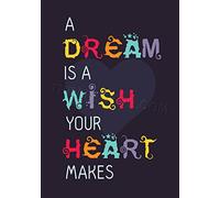 Wee Blue Coo Quote Song Lyric Cinderella Dream Wish Your Heart Makes Wall Art Print