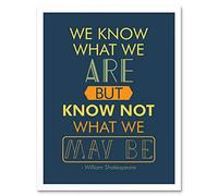 Wee Blue Coo Quote Typograph Phrase Prose Shakespeare Hamlet Act Four Art Print Framed Poster Wall Decor 12X16 Inch