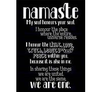 Wee Blue Coo Quote Typograph Text Namaste Blackboard Definition Wall Art Print