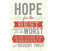 Wee Blue Coo Quote Typograph Text Prepare Hope Emergency Wall Art Print