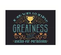 Wee Blue Coo Quote Typography Achieve Greatness 12x16 Wall Art Print