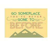 Wee Blue Coo Quote Typography Dalai Lama Go Someplace 12x16 Wall Art Print