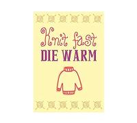 Wee Blue Coo Quote Typography Knit Fast Die Warm Pun 12x16 Wall Art Print