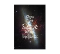 Wee Blue Coo Quote Typography Stars Shine Darkness Space Wall Art Print