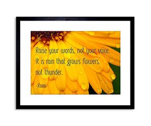 Wee Blue Coo QUOTE TYPOGRAPHY WORDS VOICE THUNDER RUMI FRAMED PICTURE POSTER PRINT F97X10108