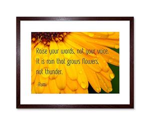 Wee Blue Coo Quote Typography Words Voice Thunder Rumi Framed Wall Art Print