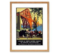 Wee Blue Coo Rail Flying Scotsman Forth Bridge Lner Uk Framed Art Print Picture F12X1029