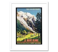Wee Blue Coo Rail Train Mont Blanc French Alps Railway France Picture Framed Wall Art Print