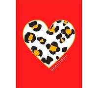 Wee Blue Coo Red Leopard Beautiful Canvas Wall Art Print