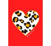 Wee Blue Coo Red Leopard Beautiful Large Canvas Wall Art Print