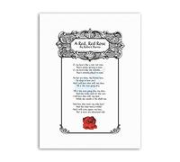Wee Blue Coo Red Red Rose Robert Burns Scotland Edinburgh Typography Canvas Art Print