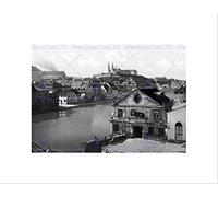 Wee Blue Coo Regnitz And Michaelsberg Bamberg Bavaria Germany 1895 Old BW Art Wall Art Print