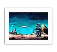 Wee Blue Coo Robby Robot Forbidden Planet Space Stars Sci Fi USA Picture Canvas Art Print