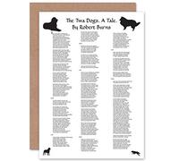 Wee Blue Coo ROBERT BURNS POEM LYRICS THE TWA DOGS SCOTLAND BLANK GREETINGS CARD