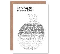 Wee Blue Coo ROBERT BURNS POEM LYRICS TO A HAGGIS SCOTLAND BLANK GREETINGS CARD