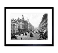 Wee Blue Coo Royal Avenue Belfast Antrim Old BW Framed Wall Art Print
