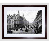Wee Blue Coo Royal Avenue Belfast Antrim Old BW Framed Wall Art Print