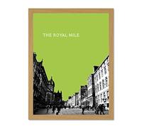 Wee Blue Coo Royal Mile Edinburgh Scotland Famous Street Green Large Framed Art Print Poster Wall Decor 18x24 inch