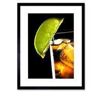 Wee Blue Coo Rum And Coke Lime Bar Alcohol Ice Art Picture Framed Wall Art Print