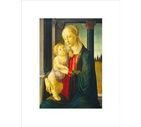 Wee Blue Coo SANDRO BOTTICELLI ITALIAN MADONNA CHILD BLACK FRAMED ART PRINT PICTURE B12X5414