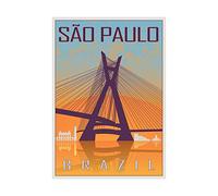 Wee Blue Coo Sao Paulo Brazil Octavio Frias Oliveira Bridge Picture Wall Art Print