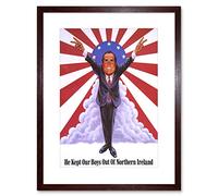 Wee Blue Coo Satire Richard Nixon Vietnam Northern Ireland Framed Wall Art Print