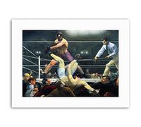 Wee Blue Coo Scene Boxing Bellows Dempsey And Firpo Painting Sport Canvas Art Print