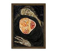 Wee Blue Coo Schiele Dead Mother 1910 Artwork Framed Wall Art Print 18X24 Inch