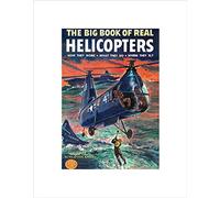 Wee Blue Coo SCIENCE BIG BOOK HELICOPTERS RESCUE NAVY OCEAN SEA CARRIER FRAMED PRINT B12X6200