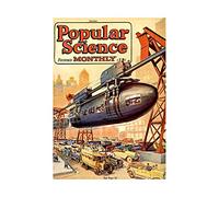 Wee Blue Coo Science Cover Popular Monorail Traffic City Mass Transit Wall Art Print