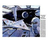 Wee Blue Coo Science Fiction Space Aeroplane Station Astronaut USA Art Print Poster Wall Decor 12X16 Inch