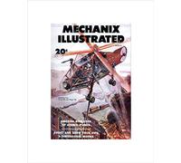 Wee Blue Coo SCIENCE MAG MECHANIX ILLUSTRATED FIRE FIGHT HELICOPTER FRAME ART PRINT B12X6227