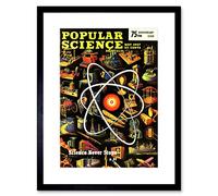 Wee Blue Coo Science Magazine Popular Atom Invention Cool Framed Wall Art Print