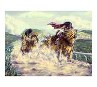 Wee Blue Coo Scottish Highland Cow Race Large Wall Art Poster Print Thick Paper 18X24 Inch