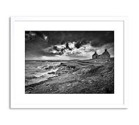 Wee Blue Coo SCOTTISH PHOTO LANDSCAPE RUIN OUTER HEBRIDES FRAMED ART PRINT POSTER F97X12282