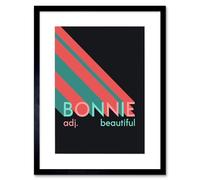 Wee Blue Coo Scottish Word Definition Bonnie Beautiful Scots Scotland Framed Art Print