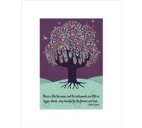 Wee Blue Coo Segovia Music Ocean Flowers Trees Quote Motivation Wall Art Print