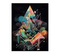 Wee Blue Coo Shape of my Soul Fractal Enlightenment Abstract Geometric Conceptual Artwork Unframed Wall Art Print Poster Home Decor Premium