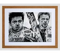 Wee Blue Coo Shaun Of The Dead Simon Pegg Nick Frost W Maguire Framed Wall Art Print
