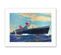 Wee Blue Coo Ship American Sea SS United States Painting Canvas Art Print