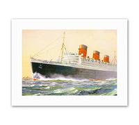 Wee Blue Coo Ship Sail Boat Rms Queen Mary Picture Painting Canvas Art Print