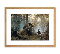 Wee Blue Coo Shishkin Morning In Pine Forest Framed Wall Art Print
