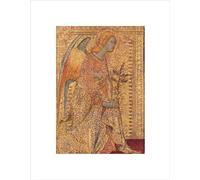 Wee Blue Coo SIMONE MARTINI ITALIAN ANGEL ANNUNCIATION BLACK FRAMED ART PRINT B12X5416