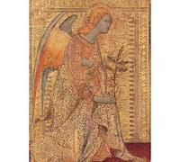 Wee Blue Coo Simone Martini Italian Angel Annunciation Old Painting Art Print Poster Wall Decor 12X16 Inch