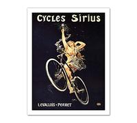 Wee Blue Coo Sirius Cycles France Vintage Artwork Framed Wall Art Print 18X24 Inch