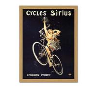 Wee Blue Coo Sirius Cycles France Vintage Artwork Framed Wall Art Print 18X24 Inch