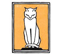 Wee Blue Coo Sitting Cat 1916 Julie De Graag Large Wall Art Print Canvas Premium Poster